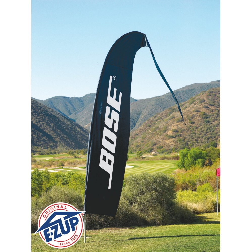 Logo Branded ProFlag 11', 16', or 21' Blade Flag with Tail, Ground Stake, Pole, & Storage Bag Logo Branded ProFlag 11', 16', or 21' Blade Flag with Tail, Ground Stake, Pole, & Storage Bag