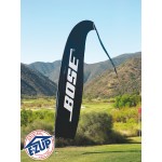 Logo Branded ProFlag 11', 16', or 21' Blade Flag with Tail, Ground Stake, Pole, & Storage Bag