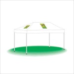 Pop Up Portable Outdoor Event Canopy Tent - Digital Patch (10'x15') Logo Branded