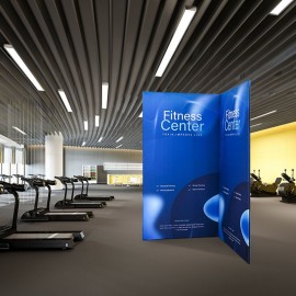Promotional L Shaped Fabric Banner Stand (Square Corners)