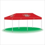 Custom Printed Pop Up Portable Outdoor Event Canopy Tent - 1 Color (10'x20')