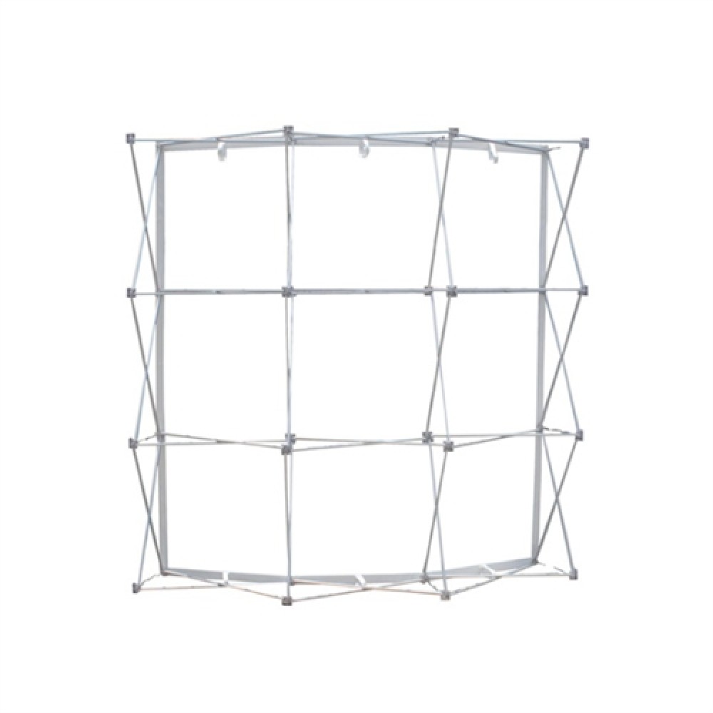 8ft Fabric Pop Up Display - Curved - Stand Only Logo Branded 8ft Fabric Pop Up Display - Curved - Stand Only Logo Branded