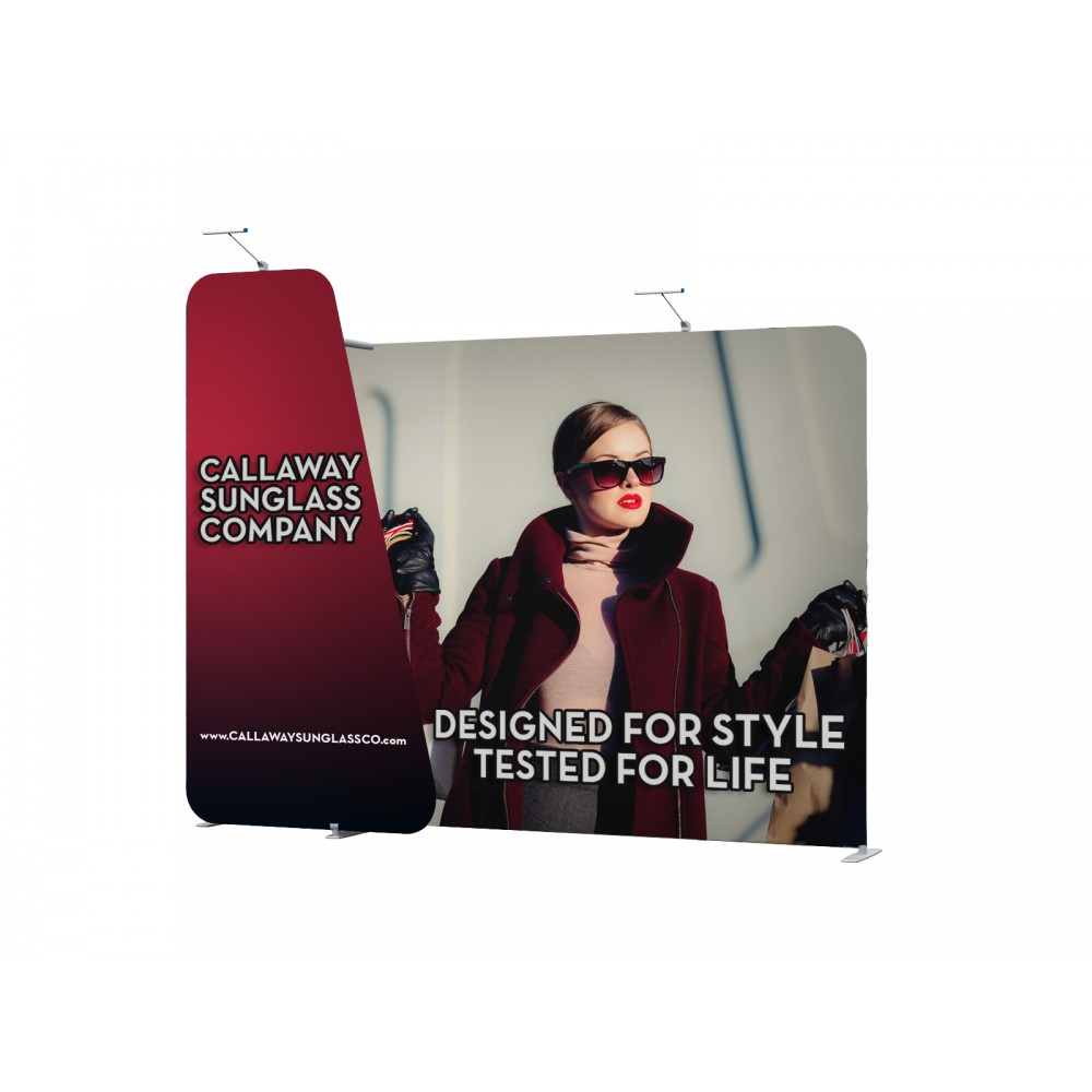 Custom Imprinted 10ft Overlap Wave Display Group - Type A Custom Imprinted 10ft Overlap Wave Display Group - Type A