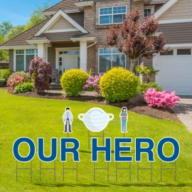 Our Hero Yard Letters with Logo