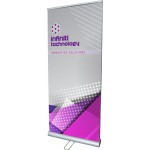 Logo Branded Double Sided Vinyl Retractable Banner w/Stand