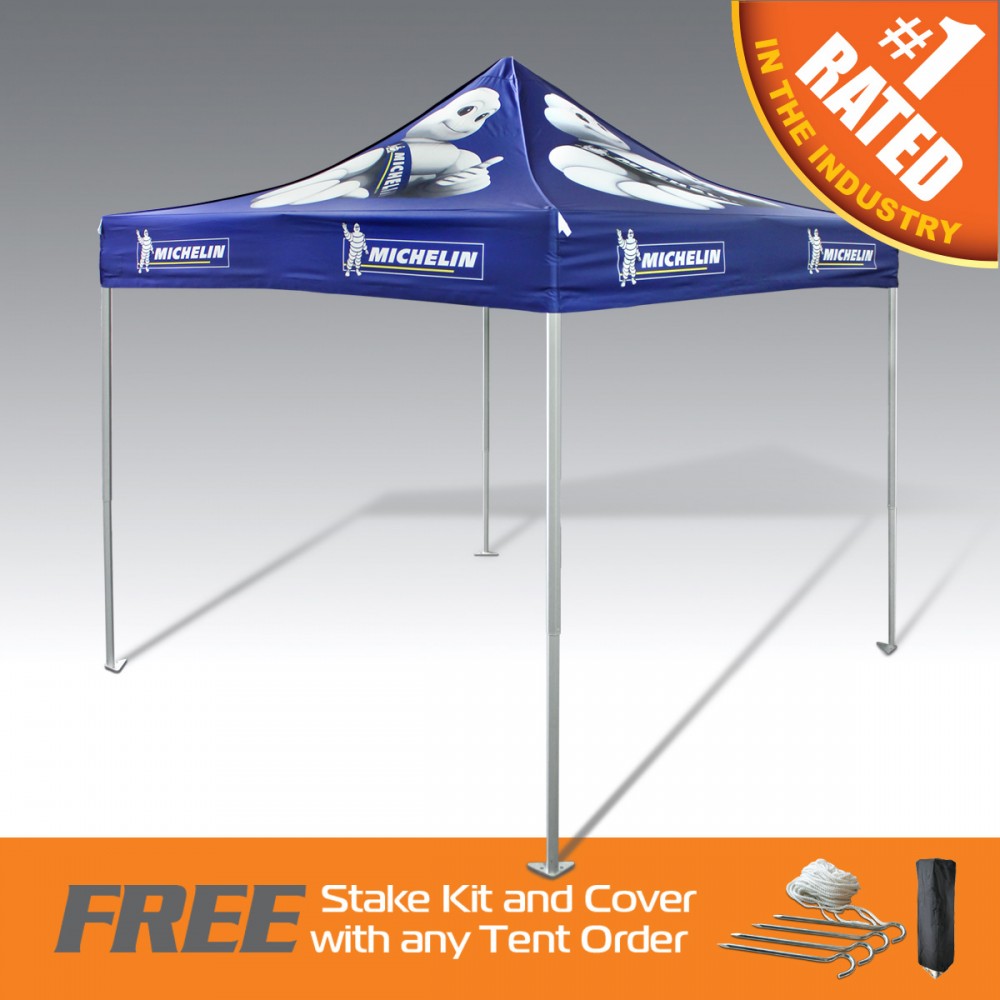 Custom Printed The Best Pop Up Canopy Tent In The Promo Industry - Ultra Strong & Durable Aluminum W/ Full Dye Top Custom Printed The Best Pop Up Canopy Tent In The Promo Industry - Ultra Strong & Durable Aluminum W/ Full Dye Top