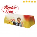 Logo Branded 8' Premium Wrinkle Free 4-Sided Table Throw