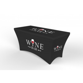 Custom 4' Stretch Table Cover - Fully Dye Sublimated  Custom 4