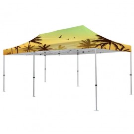 20' Premium Aluminum Silver Event Tent Kit with Logo  20
