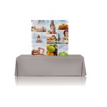 Logo Branded 5ft Table Top Fabric Pop Up Display - With Graphic