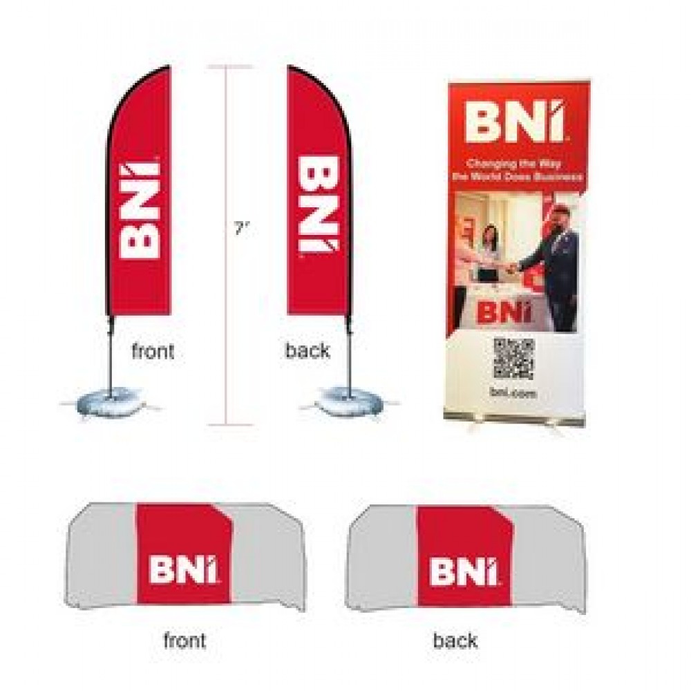 Flag Banner & Table Runner Display Kit with Logo Flag Banner & Table Runner Display Kit with Logo