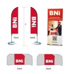 Logo Branded Flag Banner & Table Runner Display Kit