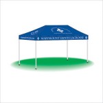 Custom Printed Pop Up Portable Outdoor Event Canopy Tent - 1 Color (10'x15')