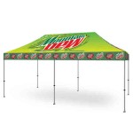 Custom Printed Polyester Canopy Outdoor Event Pop Up Tent - Full Color Digital (10'x20')