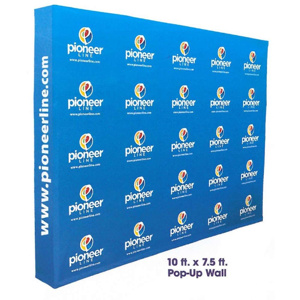10 ft. W x 7.5 ft. H Pop Up Wall Kit Custom Imprinted 10 ft. W x 7.5 ft. H Pop Up Wall Kit Custom Imprinted