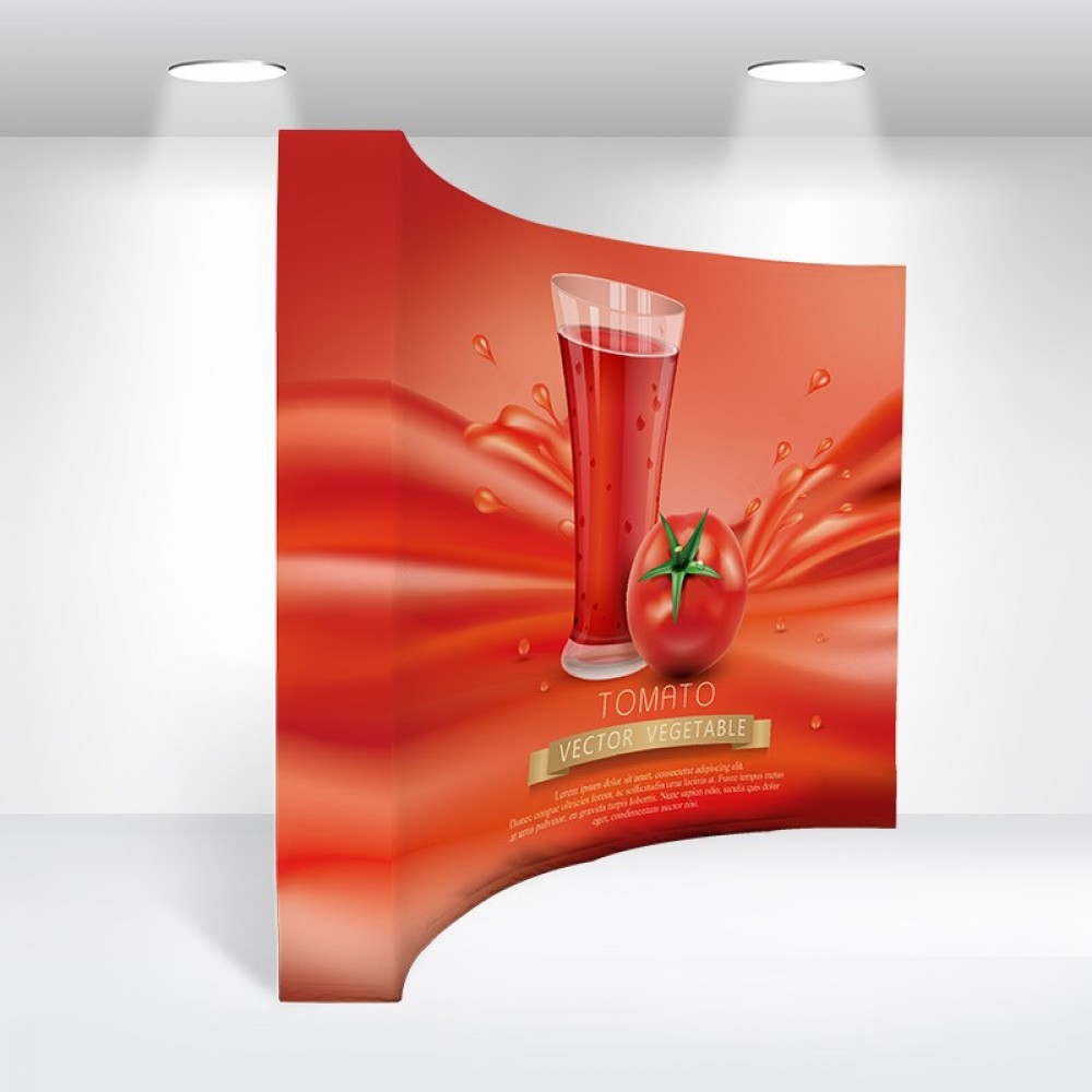 Replacement Fabric Backdrop for Curved 10' Pop-up (Frame not included) with Logo