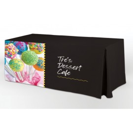 Economy 6' Fitted Table Cover - Front Panel Print with Logo  Economy 6