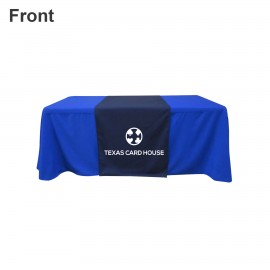 6 Ft Fitted Table Runner Rectangle Table Cloth with Logo  6 Ft Fitted Table Runner Rectangle Table Cloth with Logo
