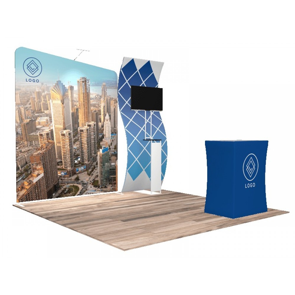Custom Imprinted 10'x10' Quick-N-Fit Booth - Package # 1106 Custom Imprinted 10'x10' Quick-N-Fit Booth - Package # 1106