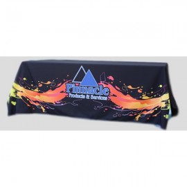Rush 24 Hour 6' Sublimated PREMIUM Trade Show Table Throw/Cloth - 3 Sided with Logo