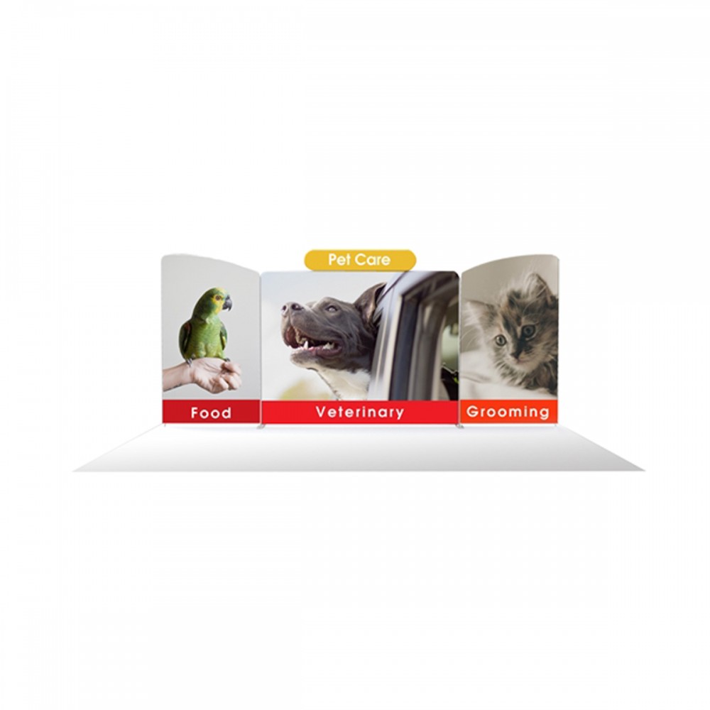 Custom Imprinted 20ft Wave Display Series - A Type Custom Imprinted 20ft Wave Display Series - A Type