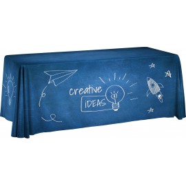 Customized Custom Printed Table Throw Covers - 6 foot 4 sided