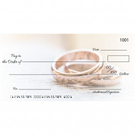 Custom Wedding Ring Big Checks with Logo