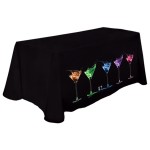 4' Table Cover Throw - Full Color Front Panel with Logo