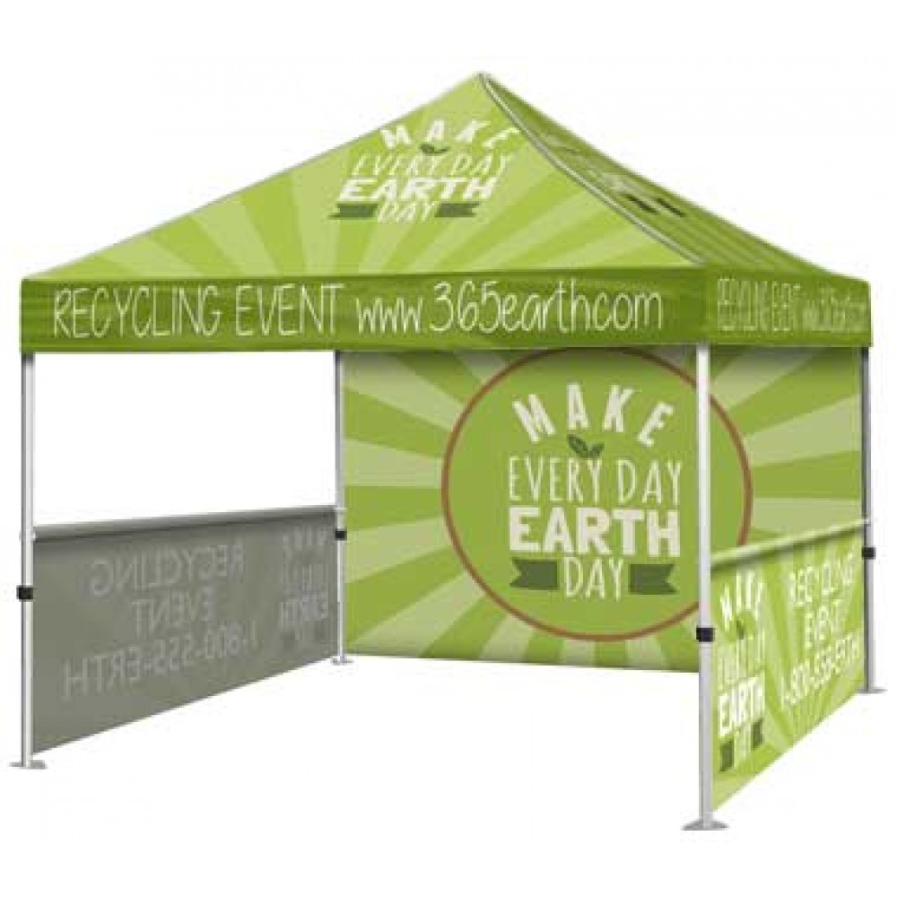 10'x10' Event Tent w/ Full Back Wall & 2 Sided 1/2 Walls Custom Printed 10'x10' Event Tent w/ Full Back Wall & 2 Sided 1/2 Walls Custom Printed