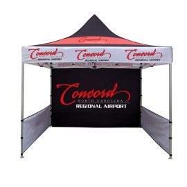 10'x10'Tent With Back Full Wall And Two Half Walls with Logo