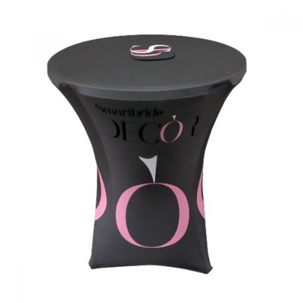 Premium Round Stretch Table Cover (48"x30'') with Logo Premium Round Stretch Table Cover (48"x30'') with Logo