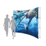 Pop-Up Fabric Display - Curved Wall No Wrap Around (10'x8') Custom Printed