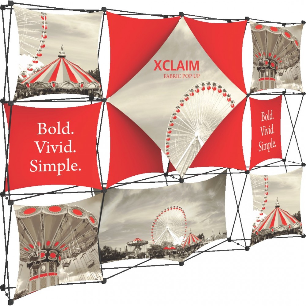 Xclaim 10ft Fabric Popup Display Kit 06 Custom Imprinted Xclaim 10ft Fabric Popup Display Kit 06 Custom Imprinted