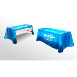 Logo Branded 8' Table Throw, 3-Sided/Open Back - Fully Dye Sublimated  Logo Branded 8