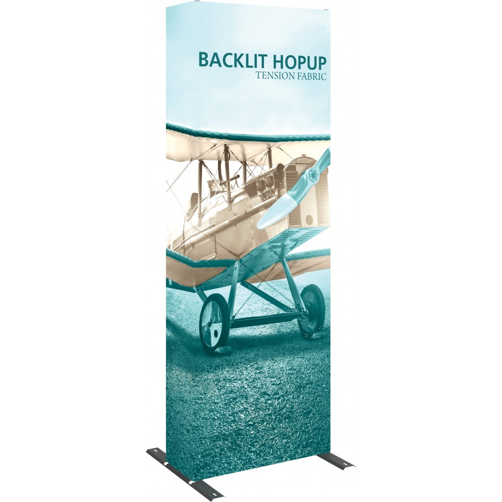 Personalized Hopup 2.5ft. Backlit Straight Full Height Display & Fitted Graphic