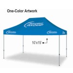 Commercial Grade Vinyl Canopy Outdoor Pop Up Tent - 1 Color (10'x15') Custom Printed