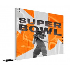 Custom 10'w x 8.2" SEG Lighted Display Wall w/Frame