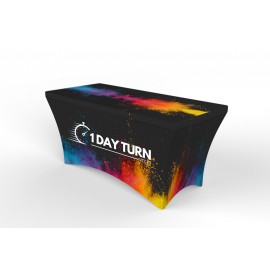 Promotional 24hr 8' Stretch Table Cover - Full Dye Sub  Promotional 24hr 8