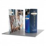 13' Magnetic Modular Fabric Display - Tower Island Shape with Backwall (Single Sided) with Logo