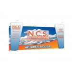 Logo Branded 20ft Overlap Wave Display Group - Type D