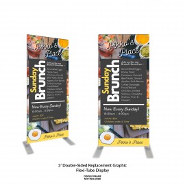 Promotional 3' Flexi-Tube Replacement Graphic, Double-Sided