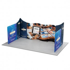 20' Magnetic Modular Fabric Displays U Shape (Single Sided) with Logo