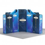 16.4x16.4' Magnetic Modular Fabric Displays Island Shape (Double Sided) with Logo