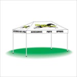 Pop Up Portable Outdoor Event Canopy Tent - Full Color Digital (10'x15') Logo Branded
