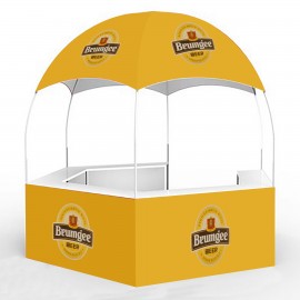 Logo Branded Custom 10'X10' Promotion Event Hexagonal Kiosk Dome Tent (Full Color)
