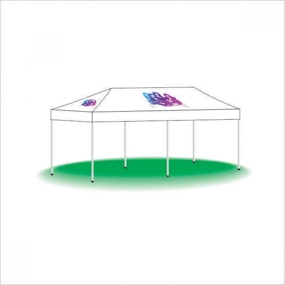 Pop Up Portable Outdoor Canopy Festival Tent - Digital Patch (10'x20') Logo Branded Pop Up Portable Outdoor Canopy Festival Tent - Digital Patch (10'x20') Logo Branded