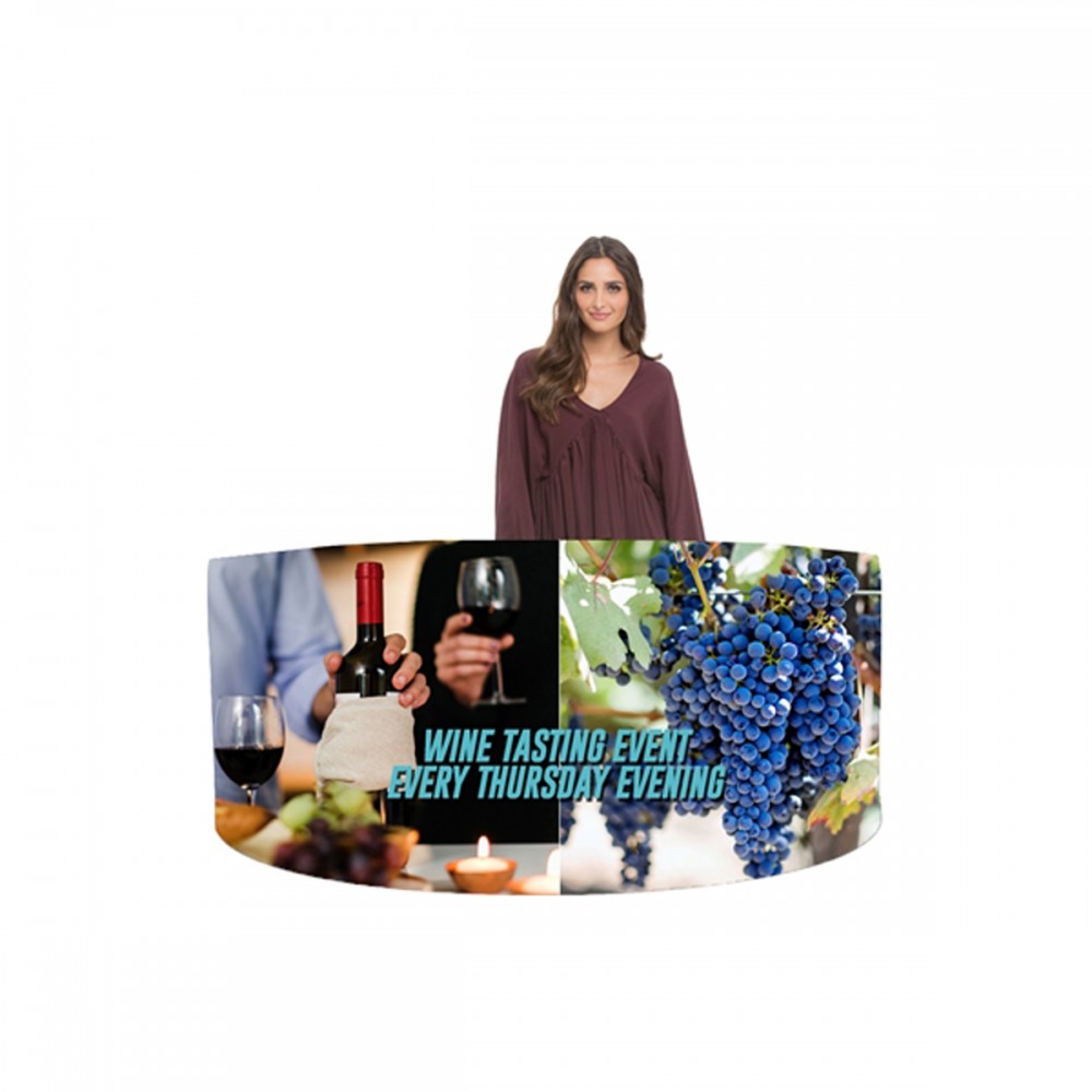 Curved Fabric Counter Display Custom Imprinted Curved Fabric Counter Display Custom Imprinted