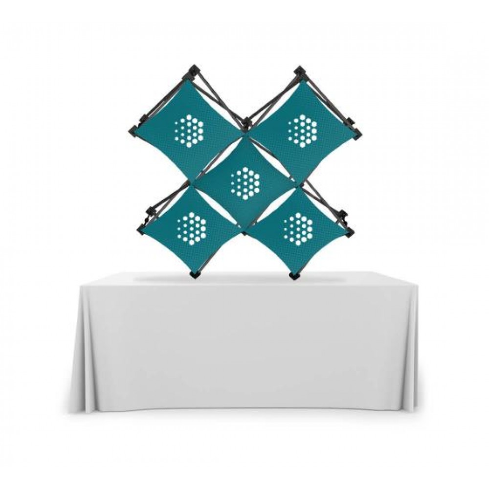 X Micro GeoMetrix Table Top Display, Single Sided Package (12.60" x 12.60") with Logo