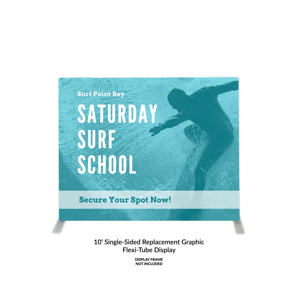 Personalized 10' Flexi-Tube Replacement Graphic, Single-Sided