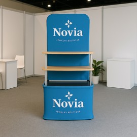 Fabric Backwall Display Rack package(2.75' x 4.6') with Logo
